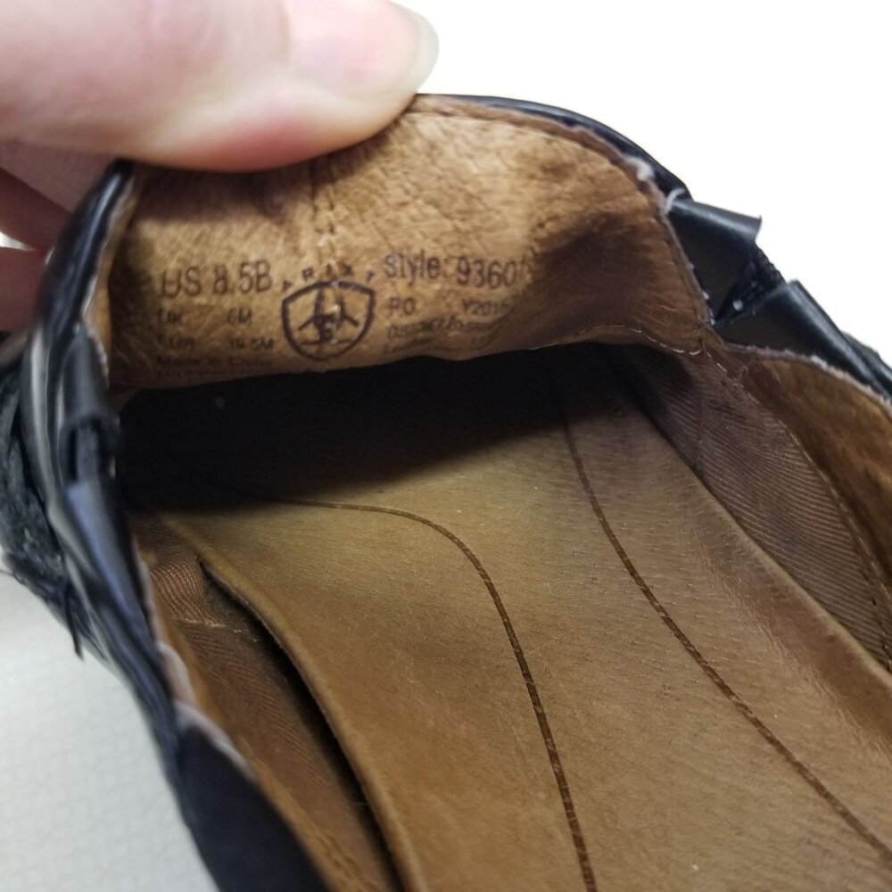 Ariat DEL MAR Clogs Horse Bit 8.5B Leather Comfort Slip On Chunky Y2K - Picture 5 of 8